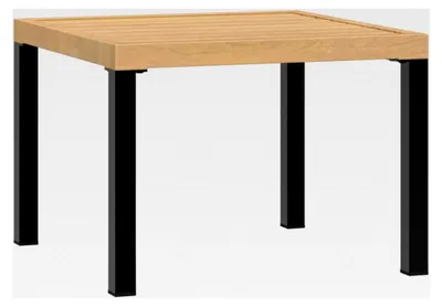 Produktbild von Garten-Couchtisch schwarz, 55 x 55 x 39,5 cm, pulverbeschichteter Stahl