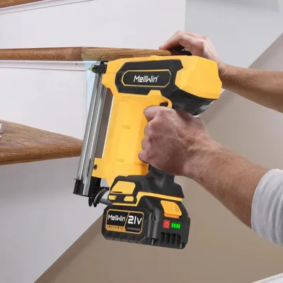 Obrázek produktu pro Akumulátorová hřebíkovačka – rámová hřebíkovačka F30 – elektrická – 2 režimy – 18V akumulátorový pohon – pro dřevoobrábění a domácí použití – sada se 2 akumulátory