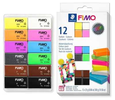 Produktbild von Modelliermasse "Fimo Effect" Neon 12er Kartonetui
