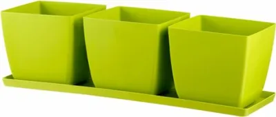Immagine prodotto di Coprivaso TRIO LUXY + sottovaso in plastica 35cm (11x11cm)