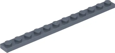 Produktbild von Lego® 1x12 Platten 60479 - 250 Stück Dunkles Bläuliches Grau