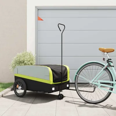 Produktbild von "2026 Promotion" Fahrradanhänger Schwarz und Grün 45 kg Eisen - Fahrradanhänger CC32715