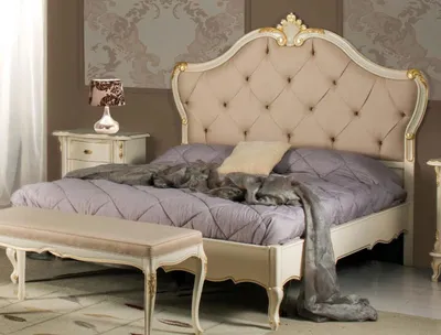 Produktbild von Bett Möbel Doppelbett Naturholz Schlafzimmer Möbel Design Betten Möbel Italien