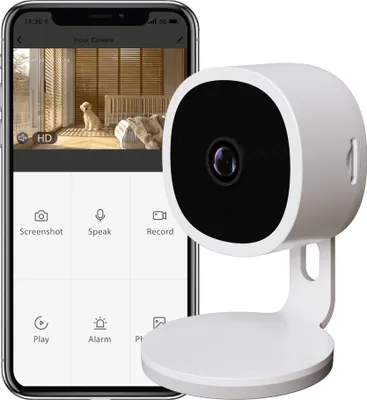 Produktbild von Calex Smart Security Sicherheitskamera, 2K WLAN IP-Kamera mit App-Steuerung, Nachtsicht & 2-Wege-Audio, für Innenbereich