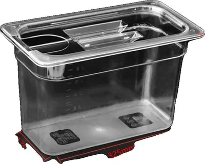 Productafbeelding van Sous vide-kookplaatcontainer, met afneembare scheidingswanden, gemaakt van voedselveilig plastic, 6 liter