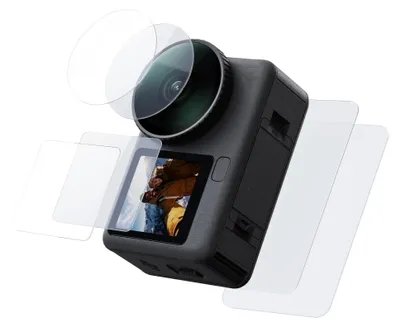 Produktbild von TELESIN Displayschutzfolie für DJI Osmo Action 6 (2 Sets), Objektiv-/Vorder-/Rück-/Bildschirmschutz aus gehärtetem Glas für DJI Osmo Action 6 Zubehör, fingerabdruckabweisend, blasenfrei (3+3 Stück) –