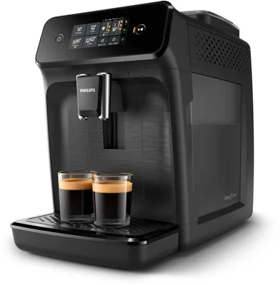 Productafbeelding van Philips volautomatische koffiemachine 1200-serie, 2 koffiespecialiteiten, zwart (EP1200/00)