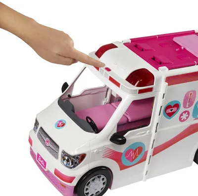 Produktbild von Barbie 2-in-1 Krankenwagen Spielset (mit Licht & Geräuschen)