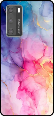 Produktbild von Smartphonica Telefon Fall geeignet für Huawei P40 mit Marmor Druck - TPU zurück Abdeckung Fall Marmor Design - Regenbogen