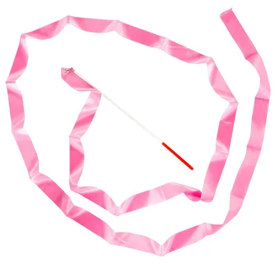 Produktbild von Gymnastikband 3,7 Meter Pink Lila Regenbogen mit Plastikstab für Kinder ab 3 Jahren