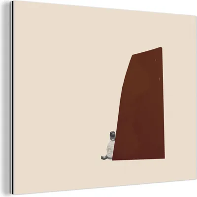 Obrázok produktu pre Nástenná dekorácia Kovový kovový obraz Wall Art 80x60cm Vintage - pastelové - chlapec Muchowow Hliníkové obrazy