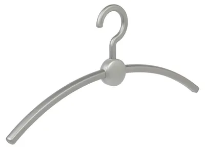 Produktbild von Set mit 10 Kleiderbügeln – Hochwertiger Kunststoff – Silberfarben – 45 cm