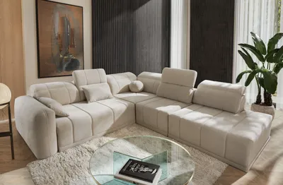 Produktbild von Ecksofa mit Schlaffunktion Eckcouch L-Form RAVELLO IX Farbe wählbar