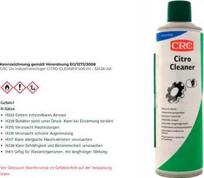 Productafbeelding van CRC CITRO CLEANER Citrusreiniger, 500 ml Spraydose