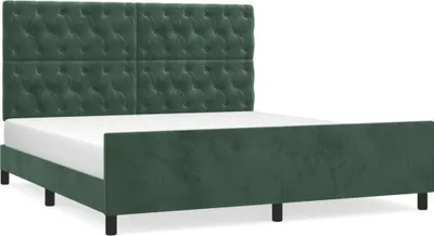 Obrázok produktu pre vidaXL Rám postele bez matraca tmavozelený 160x200 cm zamat