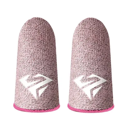 Produktbild von 1 Paar Fingerhärme nicht rutschernde atmungsaktive Anti-Sweat-Touchs-Screen-Spiel-Daumenhülsen für Profis-Rosa