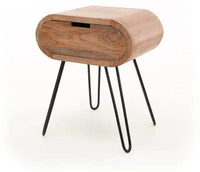 Produktbild von Barrel Nachttisch mit Schublade, Masse:50 cm x 35 cm