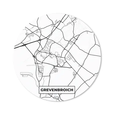Produktbild von MuchoWow® Mauspad Mousepad Grevenbroich - Karte - Stadtplan 50x50 cm - Mousepads - Maus Mat - Pad - Mausunterlage - Vinyl