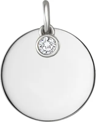 Produktbild von V Anhänger 925/- Sterling Silber 1,7cm weiß Zirkonia 371240705R