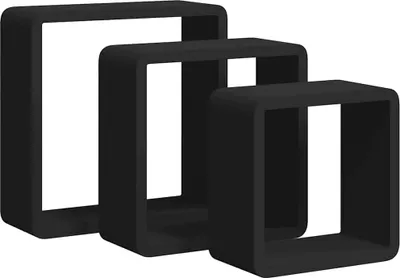 Zdjęcie produktu dla VidaXL 323953, MDF, Czarny, 280 mm, 100 mm, 280 mm, 3 szt.