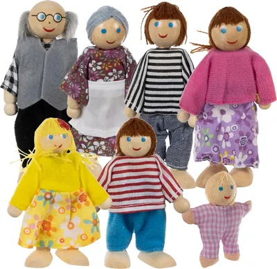 Produktbild von Miniaturpuppen - 7 Stück Kruzzel 19764