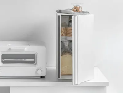 Produktbild von Yamazaki Home Brotkasten Küchenschrank 22x41x34cm Metall weiß