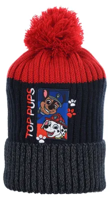 Produktbild von Paw Patrol Chase und Marshall Kinder Jungen Winter-Mütze Bommelmütze, Farbe:Blau, Größe:54