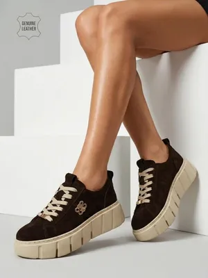 Immagine prodotto di Sneakers donna Flora marrone scuro in pelle casual, Größe 41