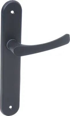 Produktbild von Aqbau® Türdrückerset Langschild Schwarz | Türdrücker | Türklinke | Türgriffe | Türbeschlag VL (ohne Schlüsselloch)