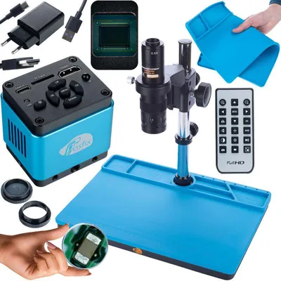 Image de Microscope numérique avec caméra et support en silicone – 8,29 MP, haute résolution et connexion USB
