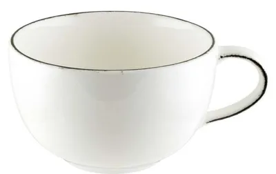 Immagine prodotto di Tazza retro nera Rita, capacità 35 cl - confezione da 6 pezzi