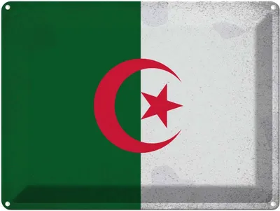 Produktbild von vianmo Blechschild 30x40 cm Algerien Algeria Flagge Fahne Wappen