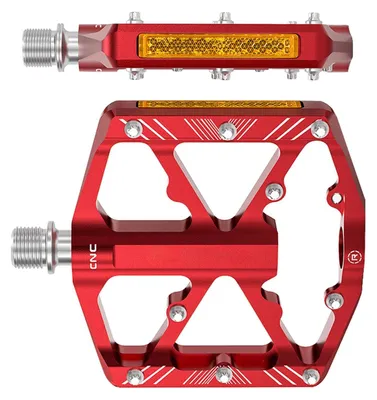 Image de Pédales de vélo antidérapantes en aluminium avec réflecteurs