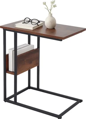 Obrázok produktu pre Relaxdays 4052025858179, Nočný stolík, Tmavohnedá, MDF, Žehlička, 2 police/políc, 35 kg, 550 mm