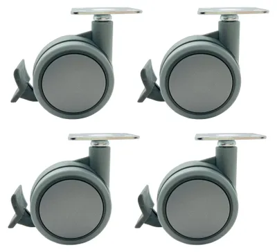 Obrázek produktu pro Bockrollen s brzdou - Multifunkční nylonové kolečka Ø 60mm - Sada 4 kusů