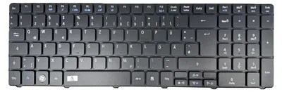 A top-down view of a black keyboard.
