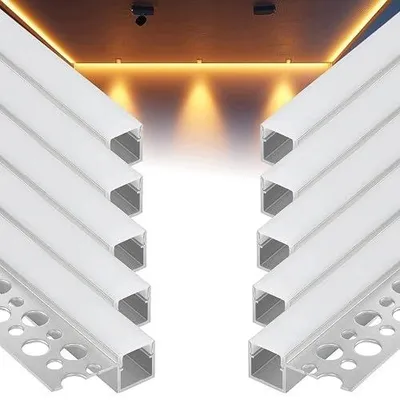 Zdjęcie produktu dla Profil aluminiowy LED 10X1 m mleczna osłona montaż ścienny sufit