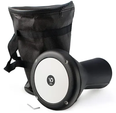 Obrázok produktu pre Elzusha – Malá perkusná doska Darbuka, orientálneho štýlu, vyrobená z odliateho hliníka s koženým povrchom