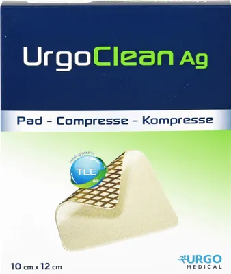 Produktbild von Urgoclean Ag kompresy 10x12 cm sterilní 10 ks