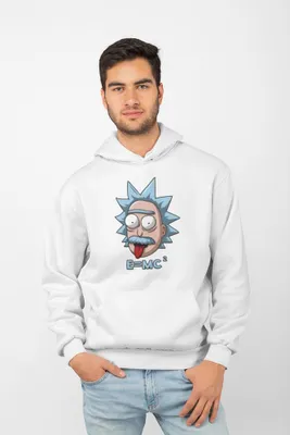 Produktbild von D&B Uni Hoodie MO00054 Rick And Morty Weiß-Größe M