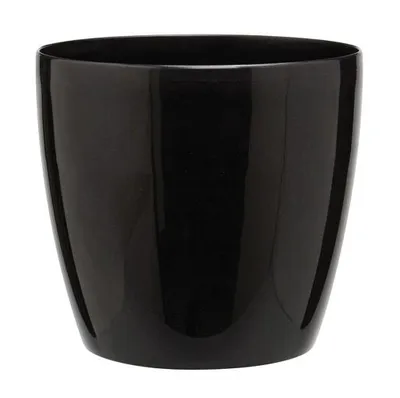 Produktbild von elho brussels Diamond Rund 18cm Übertopf - metallic schwarz