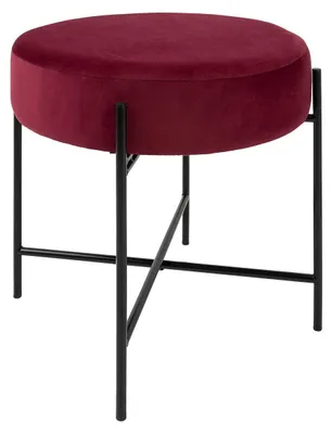 Image de Tabouret en velours ARTY, Ø 47 cm