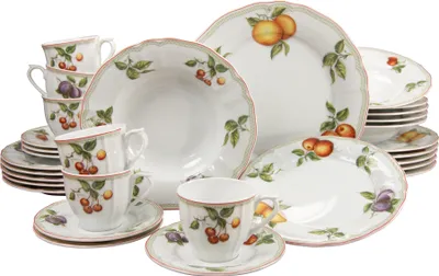 Produktbild von CreaTable, 17032, Flora Orchard, Kombiservice 30-tlg, Porzellan