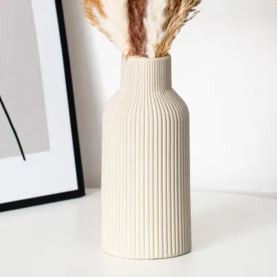Produktbild von Keramische Vase beige modern Boho Stil