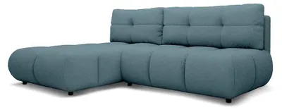 Immagine prodotto di Divano angolare con funzione letto e spazio contenitivo, modello Milorya, lato sinistro, colore "Atlantico Twilight"