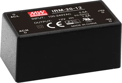 Produktbild von MEANWELL IRM-20-24 - AC/DC Netzteil, vergossen, single output - Modul 21,6W 24V/0,9A