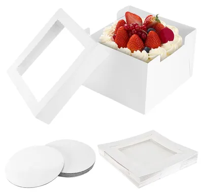 Imagen del producto de Caja para tortas 30 x 30 cm de cartón de alta calidad