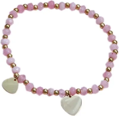 Produktbild von Armband aus Chirurgenstahl mit 14-karätiger Goldplattierung, hellgoldfarben, Größe 17 + 2,5 cm