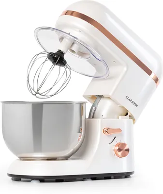 Produktbild von Klarstein Küchenmaschine, Knetmaschine mit 5L Schüssel, 2000W Profi Küchenmaschine mit Knethaken und Schneebesen, Universal Küchenmaschine mit 6 Stufen, Teigmaschine zum Rühren, Kneten und Aufschlagen