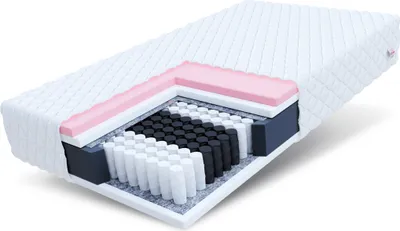 Produktbild von Matratze 100x200 cm MEMORY Höhe 24 cm 7 Zonen Visco Memory Taschenfederkern H2 H3
